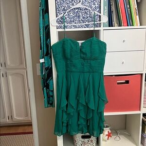 Liliana Strapless Teal Dress